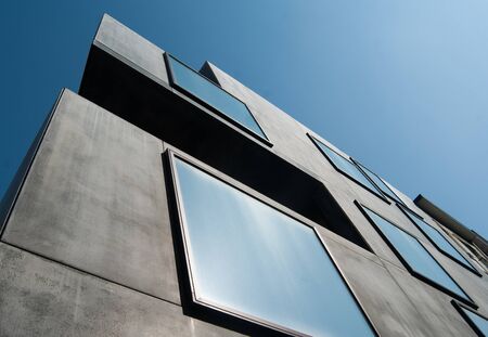 Abstract Architecture - Facade of the 'Guesthouse little Willy' project by LOW architects, Brussels, Belgiumのeditorial素材