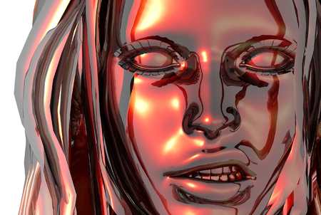 3D render of a womans faceの写真素材