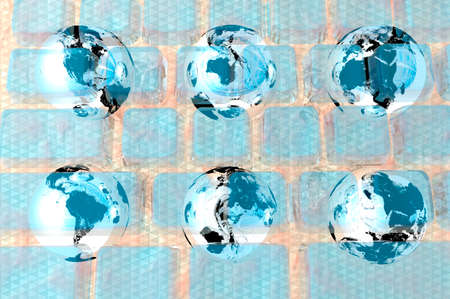 3D render of a digital worldの写真素材