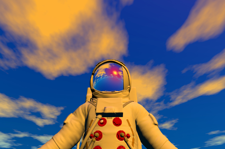 3D render of astronautの写真素材