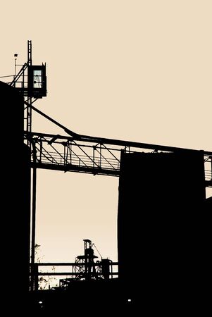 factory at sunriseの写真素材