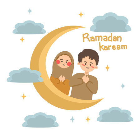 This illustration is a illustration of ramadan kareem greeting cardのイラスト素材