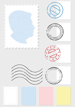 A set of different stamps and postmarks. のイラスト素材