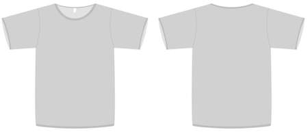 Template  illustration of a blank basic unisex T-shirt.のイラスト素材