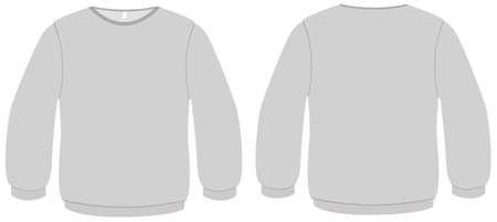Template   illustration of a blank basic sweater.のイラスト素材