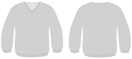 Template illustration of a blank sweater with V-neck.のイラスト素材