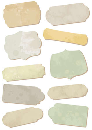 Weathered ornamental tag labelsのイラスト素材