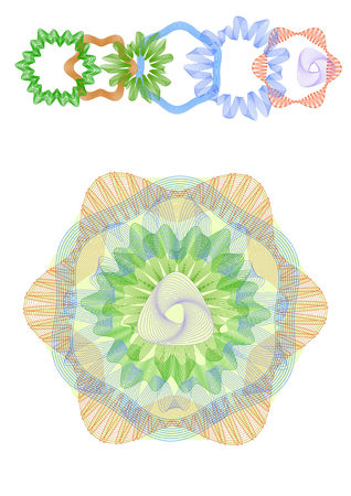 Guilloche design elementsのイラスト素材