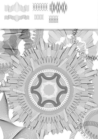 Guilloche design elementsのイラスト素材