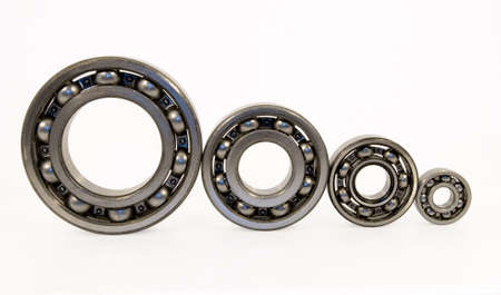 Four bearings of the different size from stainless steelの写真素材