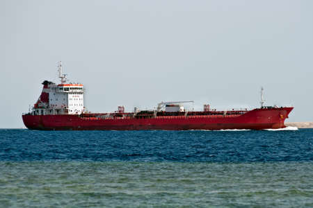 Tankship in the seaの写真素材