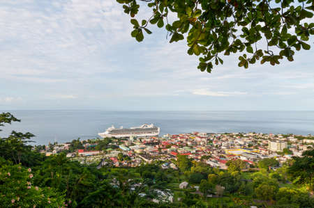 A general view of Roseau, capitlal of Dominicaの写真素材