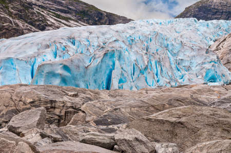 Jostedalsbreen glacier in Norwayの写真素材