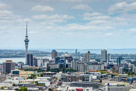 Auckland skyline looking from the top of Mount Edenのeditorial素材