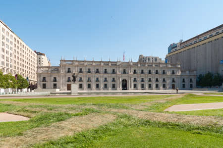 Santiago, Chile - December 2, 2012: The president house in Santiago de Chile.のeditorial素材