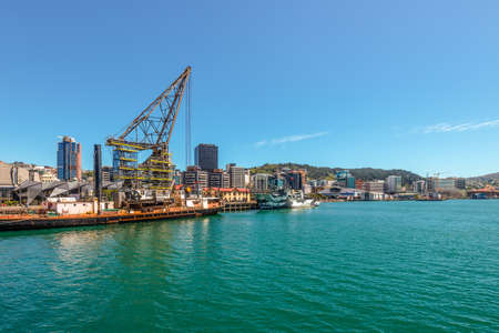 Wellington, New Zealand - November 18, 2014: The Harbourfront Wellington, New Zealand, capital city of New Zealand. Modern architecture.のeditorial素材
