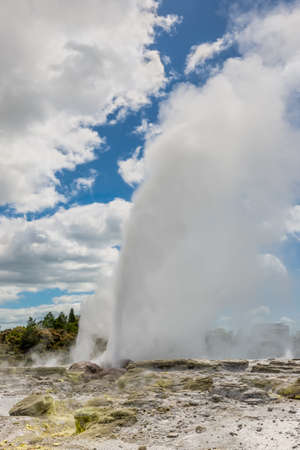 Pohutu Geyser - Rotorua - North Island - New Zealandの写真素材