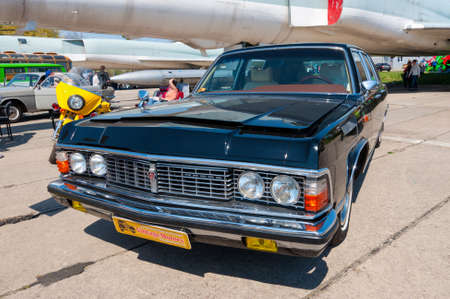 Kyiv, Ukraine - April 26, 2015: The festival Old Car Fest 2015, showed an representative black...