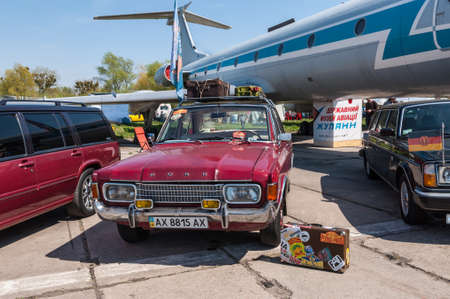 Kyiv, Ukraine - April 26, 2015: The festival "Old Car Fest 2015", showed an Ford Taunus vintage model at April 26, 2015 in Kiev, Ukraine. The second festival "Old Car Fest 2015" was held on the territory of the Kyiv State Aviation Museum.のeditorial素材