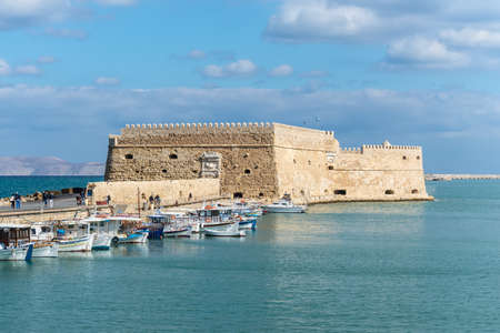 Heraklion, Greece - November 2, 2017: Koules fortress (The Venetian Castle of Heraklion) in...