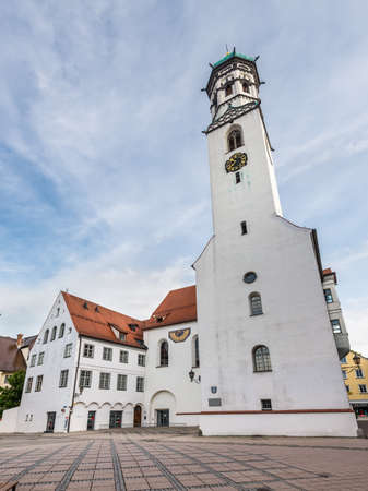 Memmingen, Germany - May 29, 2016: The former church of St. Peter and Paul, also called Kreuzherrenkirche in Memmingen, Bavaria, Germany.のeditorial素材