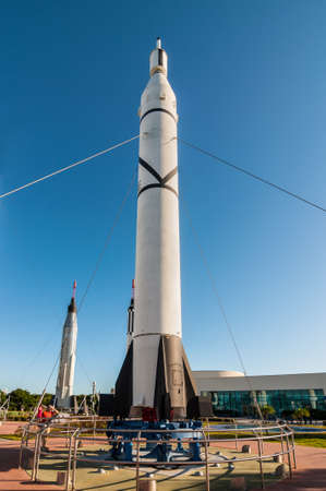 Cape Canaveral, FL, USA - November 22, 2011: The Juno I rocket at the Kennedy Space Center Visitor Complex in Cape Canaveral, Florida, USA.のeditorial素材