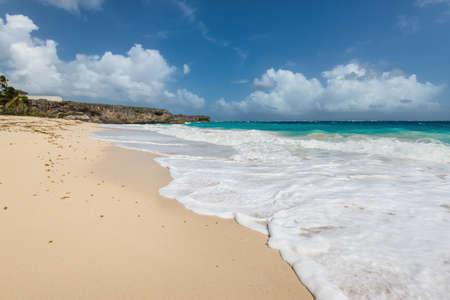 Tropical wild beach on the caribbean island - Bottom Bay, Barbadosの写真素材
