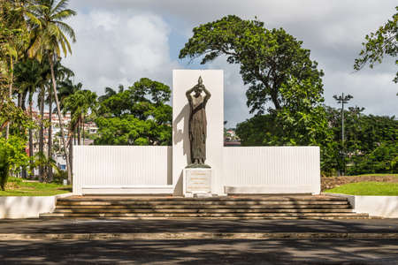 Fort-de-France, Martinique - December 19, 2016: The memorial to the citizens from Martinique who died fighting for France is located in La Savane Park in Fort-de-France, France's Caribbean overseas department of Martinique, Lesser Antilles, French West Inのeditorial素材