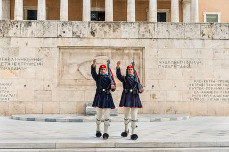 Athens, Greece - November 1, 2017: Changing of the presidential guard (the so-calledのeditorial素材