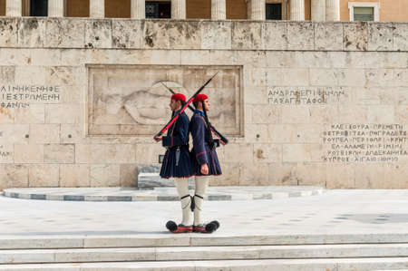Athens, Greece - November 1, 2017: Changing of the presidential guard (the so-calledのeditorial素材