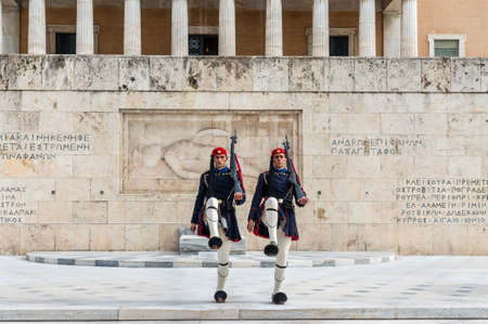Athens, Greece - November 1, 2017: Changing of the presidential guard (the so-calledのeditorial素材