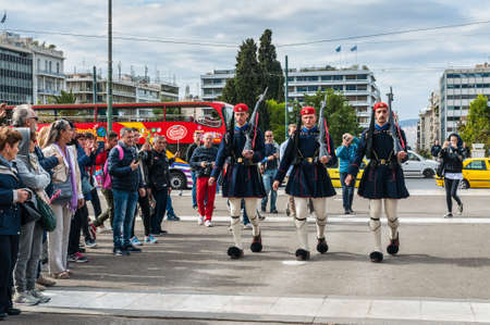 Athens, Greece - November 1, 2017: Changing of the presidential guard (the so-called