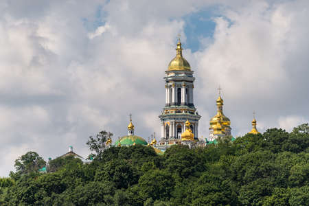 Kyiv Pechersk Lavra monastery and itâs bell tower (Great Belfry). Historical and cultural reserveの写真素材