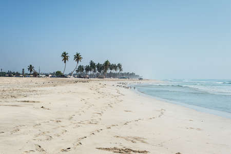 Salalah, Sultanat of Oman - November 12, 2017: View of the Al Haffa beach in Salalah, Oman, Indian Ocean.のeditorial素材