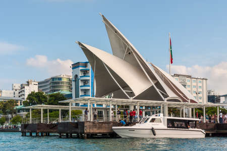 Male, Maldives - November 17, 2017: Presidential Jetty located near Republic Square in Male,...