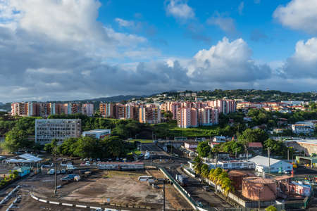 Fort-de-France, Martinique - December 21, 2018: Cityscape of Fort-de-France, Martinique, Lesser...