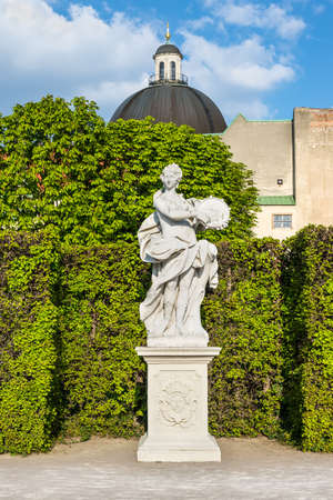 Vienna, Austria - April 17, 2019: Sculpture at garden of the Belvedere palace in Vienna, Austria.のeditorial素材