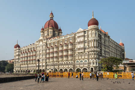Mumbai, India - November 22, 2019: The Taj Mahal Palace Hotel located near Gateway of India and is the flagship property of Taj Hotels, Resorts & Palaces.のeditorial素材