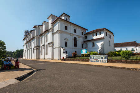 Old Goa, India - November 23, 2019: View of the Catholic Church of St. Francis of Assisi and Convent in Old Goa, India.のeditorial素材