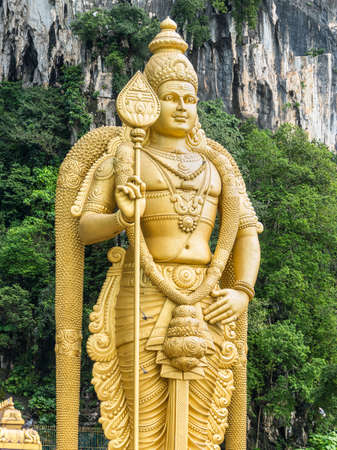 Kuala Lumpur, Malaysia - December 2, 2019: The Lord Murugan statue at the entrance of Batu Caves near Kuala Lumpur, Malaysia.のeditorial素材