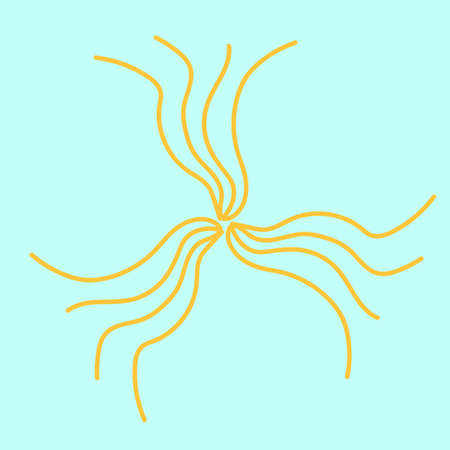 illustration which shows the abstraction in the form of yellow petals