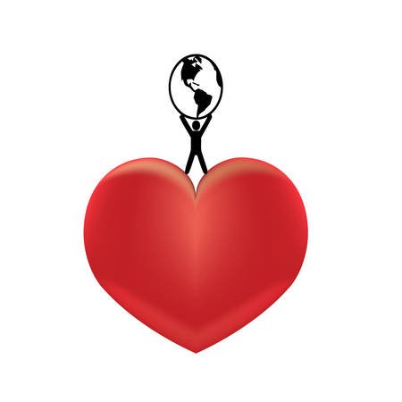 Love a person to their common home. Vector illustrationのイラスト素材