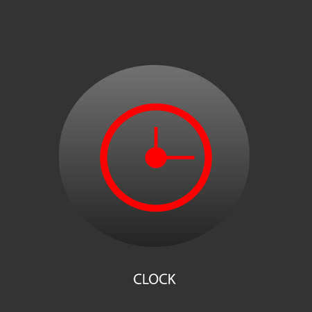 Illustration on which the icon of the wall clock against a dark background is representedのイラスト素材