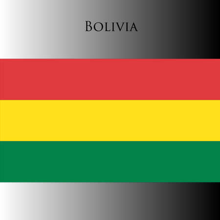 Bolivia flag on a gray background. Vector illustrationのイラスト素材