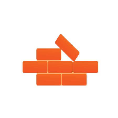 The large brick building on a white background. Vector illustrationのイラスト素材