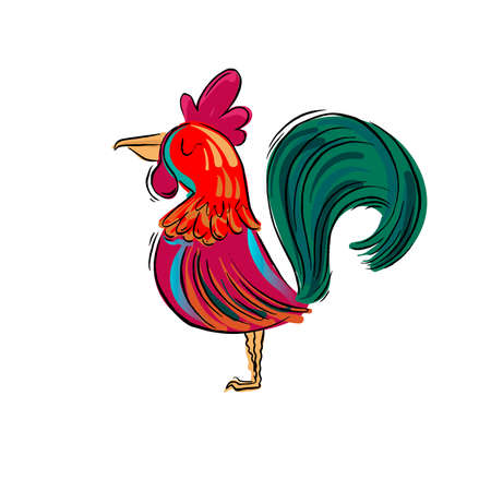 Painted  on a white background. Vector illustrationのイラスト素材