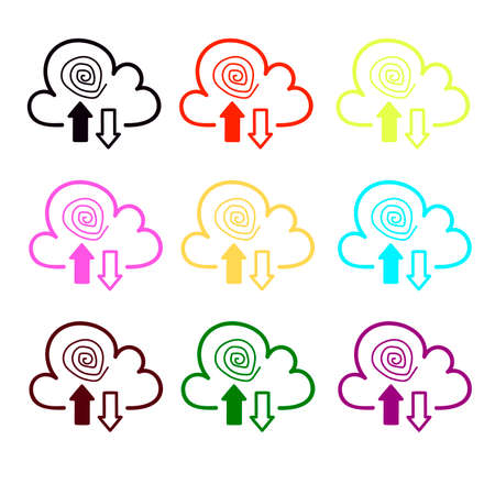 Business icons of cloud serviceの写真素材