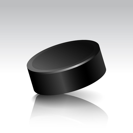 Vector Illustration of Realistic Isolated Hockey Puckのイラスト素材