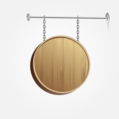Vector Wooden Blank Signboardのイラスト素材
