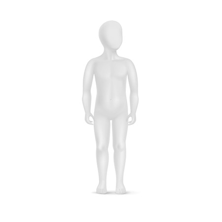 Vector Child Mannequin Isolated on Whiteのイラスト素材
